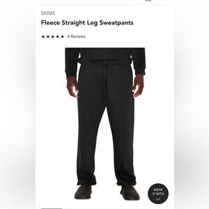 SKIMS Men's Fleece Straight Leg Sweatpants NWT